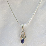 silver and Lapis Lazuli Celtic pendant