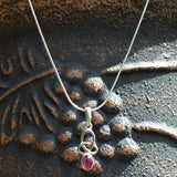 Celtic Sterling Pink Tourmaline pendant necklace