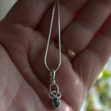 925 solid silver Tourmaline necklace