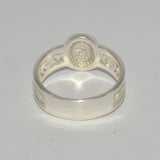 Celtic Design Garnet silver ring