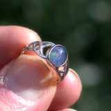 Celtic 925 silver and Opal ring