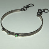 solid silver and Opal bracelet