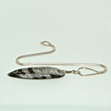 Orthoceras fossil solid 925 silver pendant