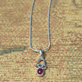 Celtic Sterling Pink Tourmaline pendant necklace