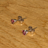 Topaz and solid 925 silver stud earrings