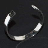 hallmarked silver open cuff bracelet