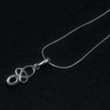 Tourmaline silver Celtic pendant, back view