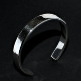 textured solid sterling silver open bracelet