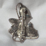 vintage faery flower brooch back view