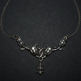 vintage 925 silver nature necklace