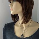 silver woodland nature pendant necklace