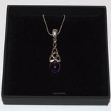 Silver Celtic Amethyst pendant