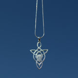 Silver Celtic pendant back view
