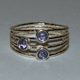 solid silver and Tanzanite ring