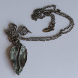 solid silver pendant necklace back view