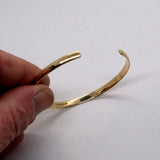 solid 9ct yellow gold textured bangle