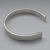 sterling silver textured open cuff bangle