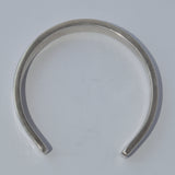 silver textured open cuff bangle