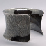 flared statement silver cuff bangle