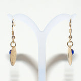 9ct yellow gold Lapis Lazuli earrings