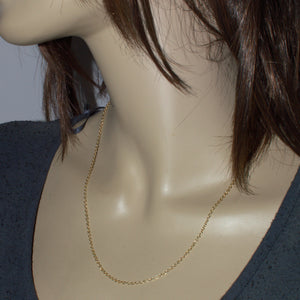 9ct yellow gold trace chain necklace