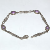 Vintage Celtic Amethyst and silver bracelet