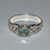 Sterling silver Aquamarine Celtic ring