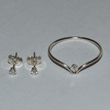 925 silver and Diamond jewellery set