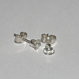 Topaz silver stud earrings