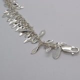 hallmarked silver leaf chain necklace