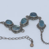vintage Aquamarine 925 silver bracelet