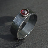 silver and Garnet ring size Z