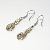 vintage silver zoomorphic bird earrings