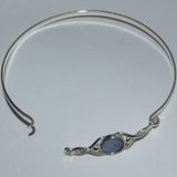 Opal and silver Celtic bracelet