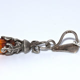 solid 935 silver Amber pendant