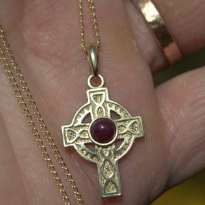 solid 9ct gold Celtic cross
