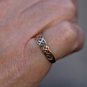 solid 9ct gold Celtic knotwork band