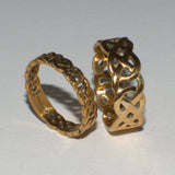 Solid 9ct Gold Celtic style ring, knotwork band