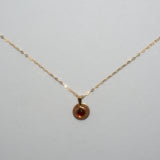 375 yellow gold Garnet pendant necklace