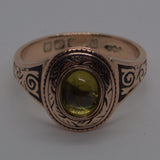 vintage Peridot 9ct gold ring