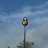 Antique acorn hatpin, 9ct yellow gold hatpin