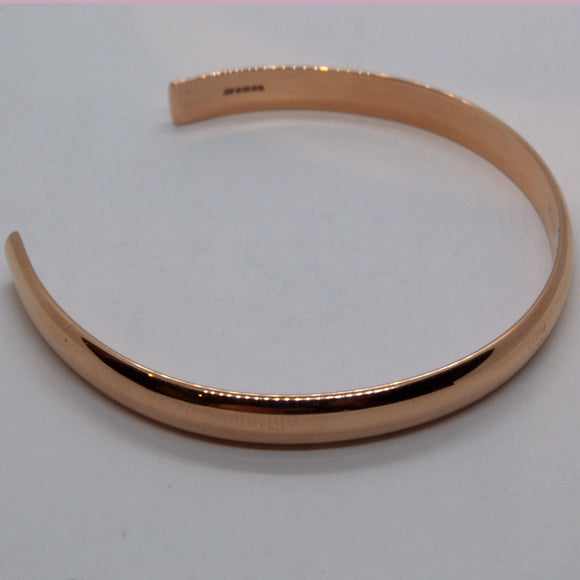 9ct solid red gold bangle