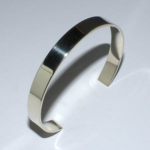 solid 9ct white gold open bangle