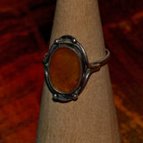 vintage Amber solid 925 silver ring