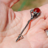 Vintage Baltic Amber stick pin brooch