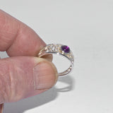 solid 925 silver Amethyst ring