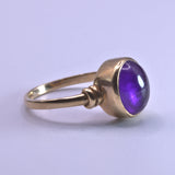 vintage solid 9ct gold Amethyst ring