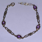 Celtic silver and Amethyst bracelet