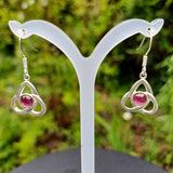 Amethyst Celtic knotwork earrings