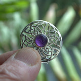 silver Celtic knotwork brooch